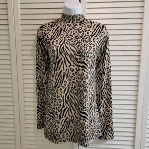 TERRA & SKY ANIMAL PRINT TOP NWOT